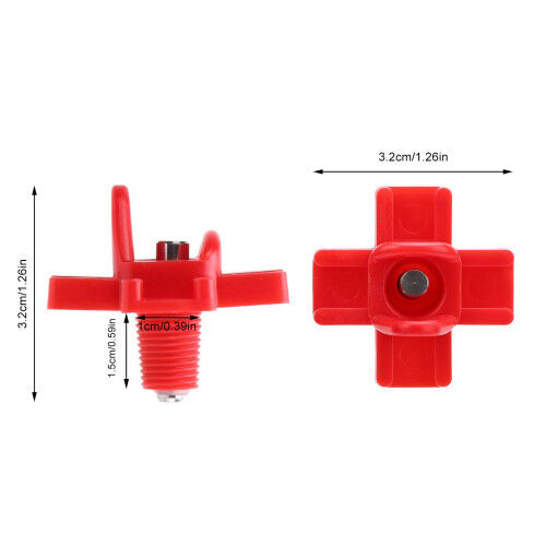 40 pezzi Bevitore d'acqua automatico per polli a nipple rosso 3,23,2 cm 1