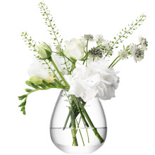 LSA International Flower Mini Table Vase H 9.5 cm Clear| 1 Unit | Mouthblown and Handmade Glass | FW27