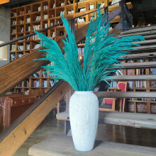 Teal Pampas Grass Decor Tall,Large Natural dried Pampas Floral Fluffy,Long Feather Flowers for Boho Wedding Arangement Bedroom Living Room Decorations