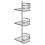 EUROSHOWERS Satina Wire Triple Shelf Corner Shower Basket Chrome 4