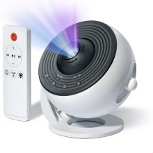 YESUBELU Galaxy Projector, Star Projector Pro - Wider Sharper Projection, Home Planetarium for Bedroom, with 13 Theme Discs, 15 Sleep Aid White Noise,