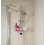 Croydex Croydex Riser Rail Caddy, Clear Plastic Bathroom Accessory, Adjustable, Easy-to-Install Storage No Drilling Required, 6.5x33x12cm, Max Load 4kg, No 2