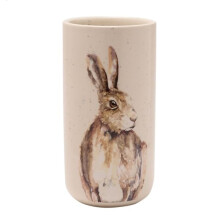 Widdop Tall Ceramic Vase - Wild Hare with Speckled Effect by Meg Hawkins - Lovely Gift Idea