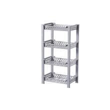 Rectangle Shower Caddy 4 Tier Small | Bathroom Storage Holder Corner Organizer | Standing Shelf Rack Rustproof Bathroom Storage Unit|17.3(D)x 27(W)x