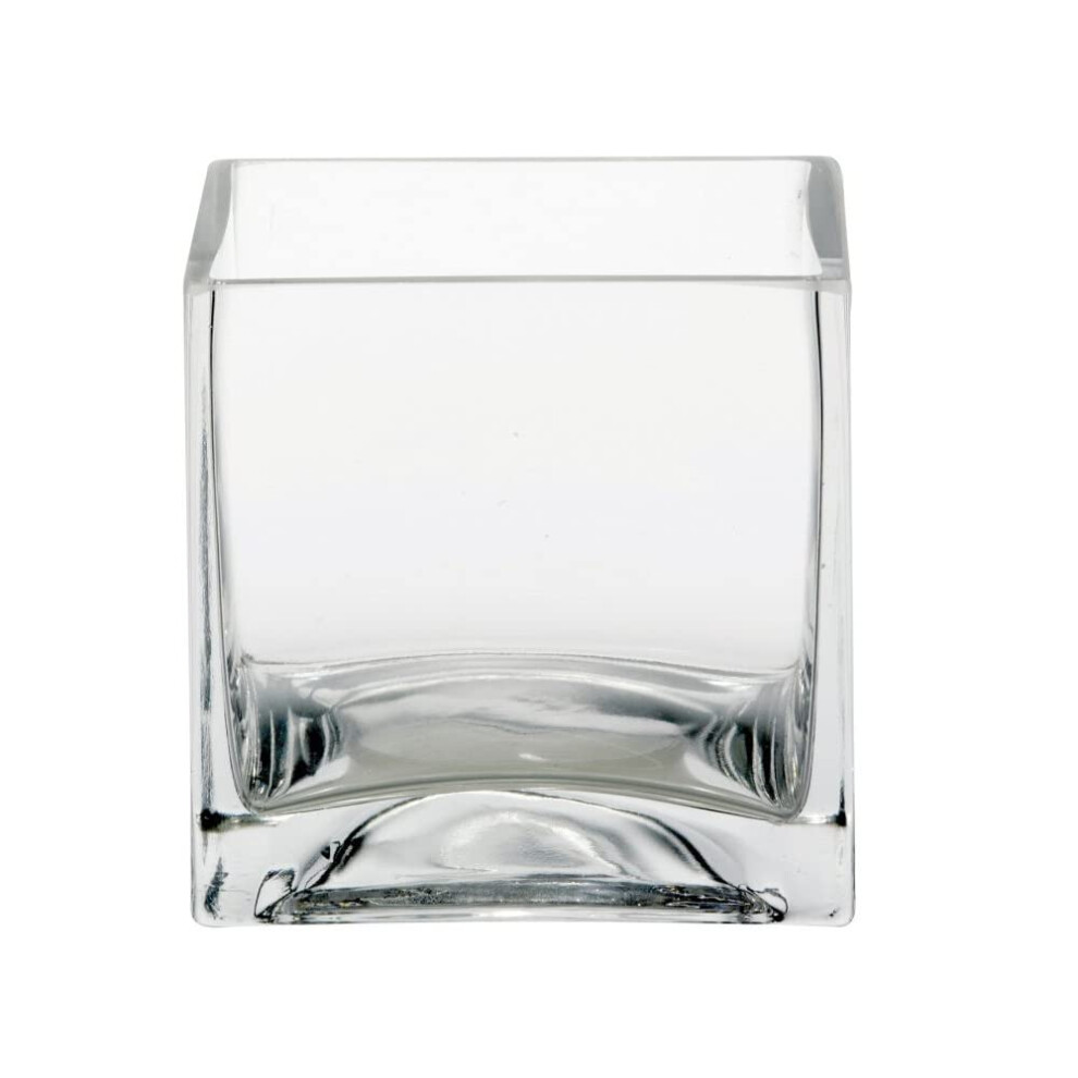 Floralcraft Floralcraft? 12Cm Glass Cube Vase Flowers Vase Decorative Centerpiece For Floral Arrangements, Home Decor Wedding Party, Planter Terrarium Candle