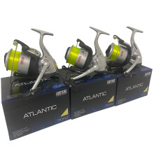 3 NEW LARGE ATLANTIC 7000 SEA FISHING LIDSTERS BEACH PIER REEL AND YELLOW LINE 70