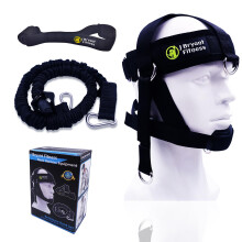 J Bryant Adjustable Neck Harness Head Strap for Weight Lifting with Resistance Tube Bands and Door Anchor Set for Neck Strength Training Exercise