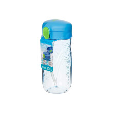 Sistema Tritan Quick Flip Plastic Bottle (Straw Bottle) 520 ml Assorted Colours Pack of 2