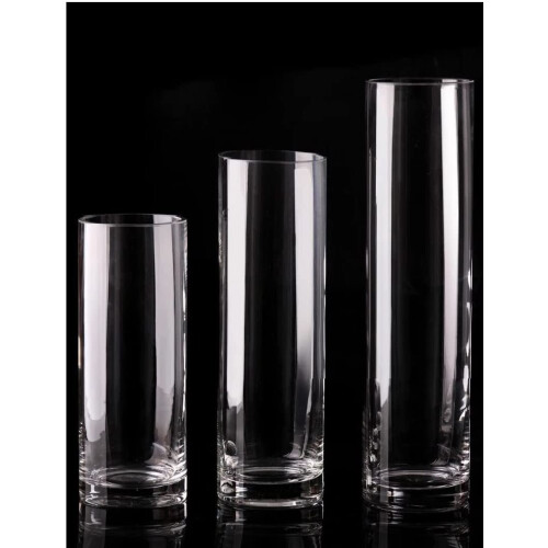 Glass Cylinder Vase Set of 3 vases.