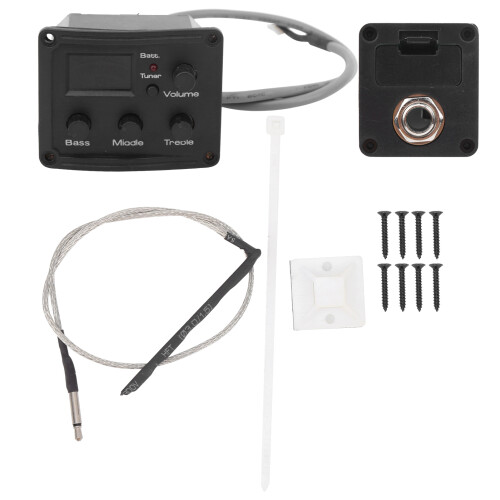 3‑Band EQ Ukulele Pickup with LED Tuner and Color Display 1