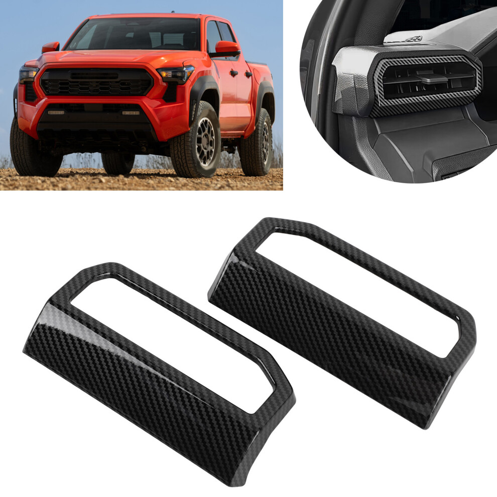 Scratch Resistant Carbon Fiber Air Vent Trim For Tacoma 2024 Dashboard 9341333716093