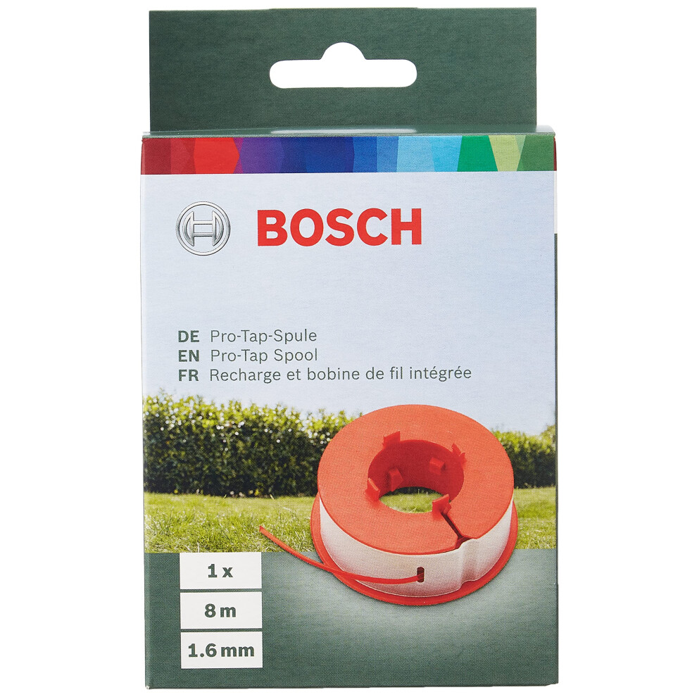 Bosch Home And Garden F016800175 Replacement 8 M X 1.6 Mm Pro Tap Spool For Easy Trim And Combi Trim Models, Black