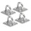 4pcs Pad Eye Plates for Marine & Home Use - Wall Mount Hooks 2