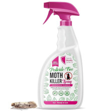 Moth Killer Spray 1 Litre Repellent Protects Carpets, Clothes & Wardrobes From Moth Infestations | Non Staining & Low Odour | Kills on Contact |