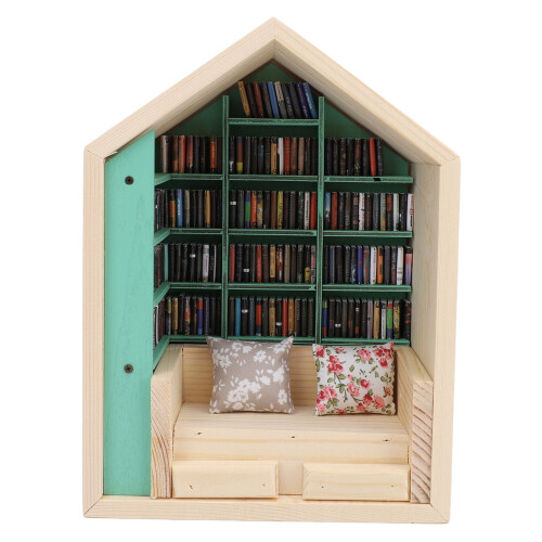 Bücherregal Mini-Haus-Bausatz Kiefernholz 692.00g 2