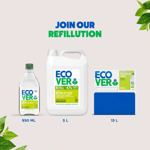 Ecover Ecover Washing Up Liquid Lemon/Aloe V 5L 1