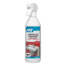 HG Limescale Remover Foam Spray Super Powerful, Sink Tap & Toilet Limescale Remover, Bathroom Cleaner & Descaler for Shower Heads, Chrome, Baths & Sc