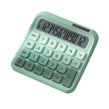 Calculatrice à 12 chiffres 135x135mm Vert Solaire/Batterie
