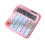 Calculatrice de bureau LCD à 12 chiffres 135  135 mm rose 12