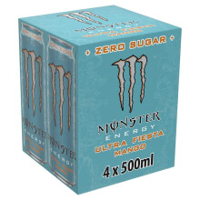 Monster Ultra Fiesta Mango Zero Sugar 4 x 500ml