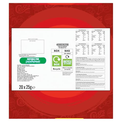 Walkers Walkers Classic Variety Multipack Crisps Box 20x25 g 1