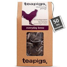 teapigs Whole Leaf English Breakfast Tea Bags - Bold, Malty Flavour - Eco-Friendly Biodegradable Tea Temples - Perfect for Morning Brews - Pure Natur