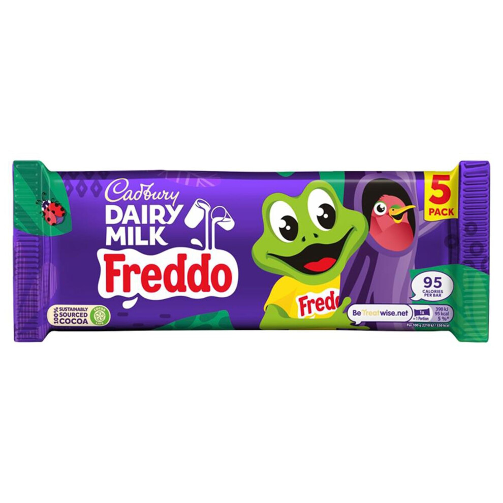 Cadbury Dairy Milk Freddo Chocolate Bar, Bitesize Treats, Multipack of 5 x 90 g (Pack of 30) Total 150 Bars-image-OPC-PJCGXXB-NEW