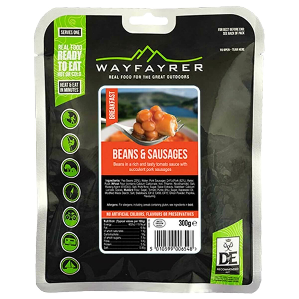Wayfayrer Expedition Camping Food Pack 300g - Beans and Sausage-image-OPC-PJCGXX5-NEW