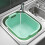 Addis Addis Rectangular Washing Up Bowl with Handles, Blue Haze, 39 x 32 x 14 cm 2