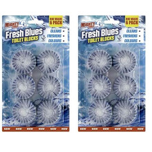 Mighty Burst Fresh Blues Toilet Block, 12 Pack, Cistern Blocks That Freshen, Cleans and Leaves Sparkling Blue Water, Freshens The Bathroom, FBTB724