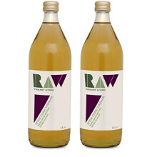 Raw Organic Apple Cider Vinegar with the Mother - Raw, Unpasteurised and Unfiltered - Gut Health, Aids Digestion - Naturally Vegan, 1 l (Pack of 2)