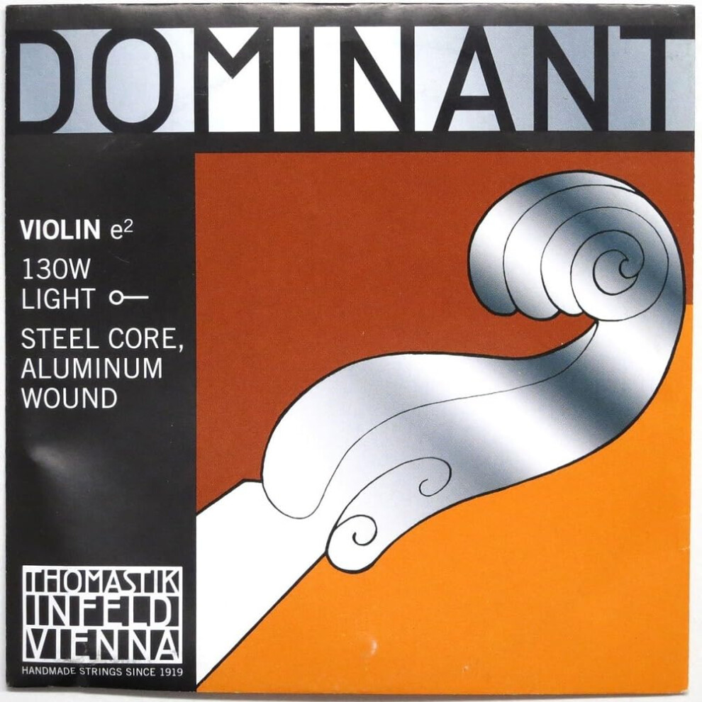 Thomastik Single string for Violin 4/4 Dominant - E-string steel core, Aluminium Wound, Soft, Ball End