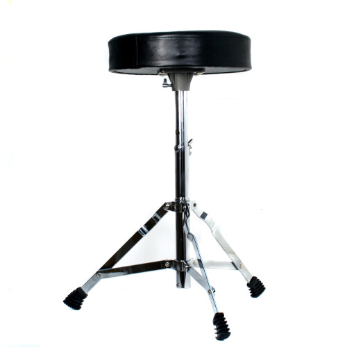 RockJam DP-001 Adjustable Drum Stool Drum Throne with Padded Seat, Black, ?35 x 30 x 10 cm