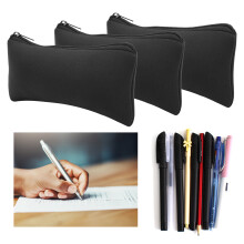 Wear-Resistant Neoprene Pen Bags - Set of 3 Soft and Portable Black