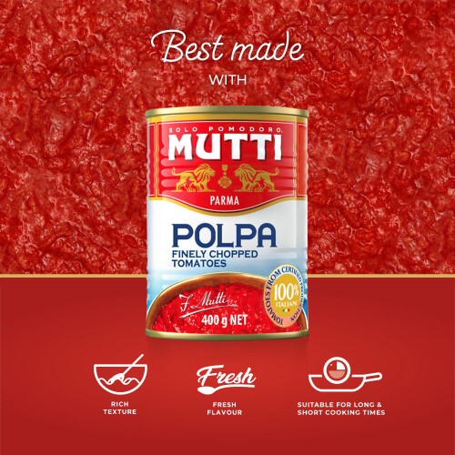 Mutti Finely Chopped Tomatoes 400g (Pack of 12) 2