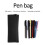 3Pcs Black Neoprene Pencil Cases: Large Capacity Soft Portable Design 7