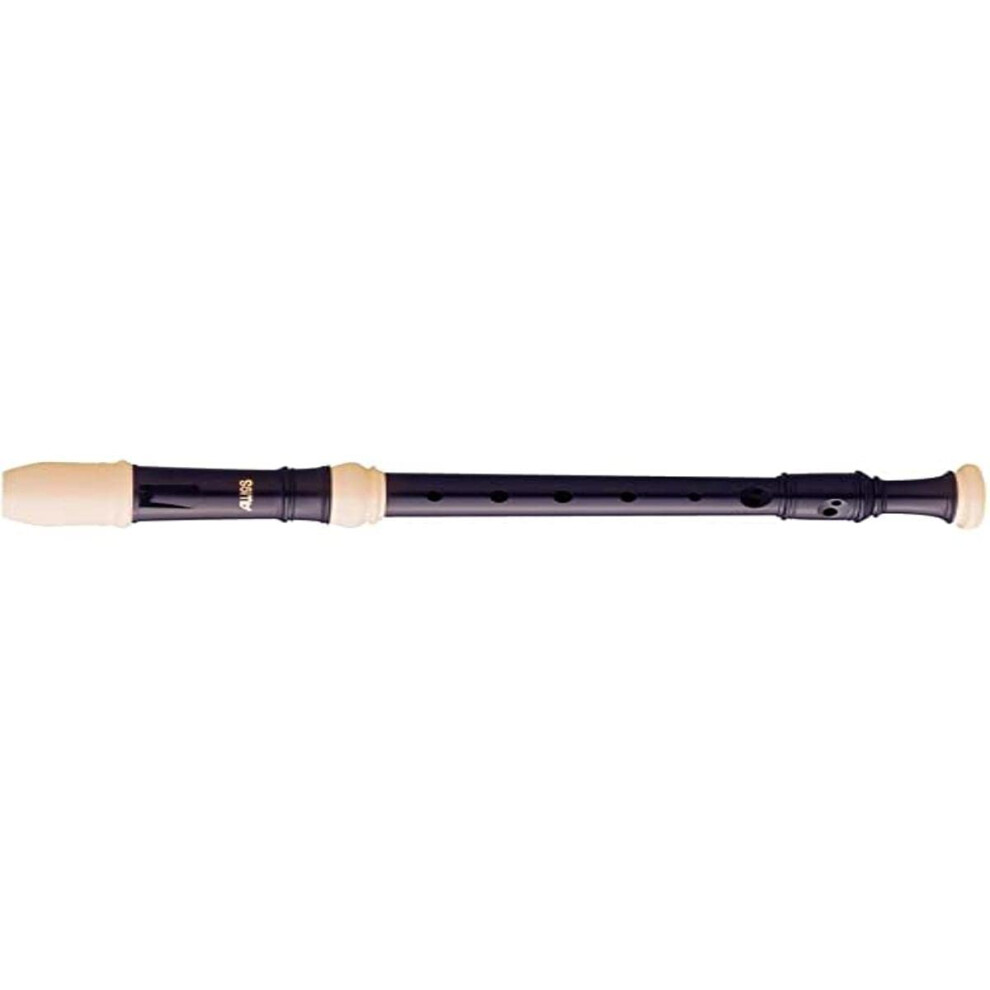 Aulos F-Sopranino Recorder Symphony 506B, Flute (German fingering, complete with bag and fingering chart, synthetic resin, curved windway), Dark brown