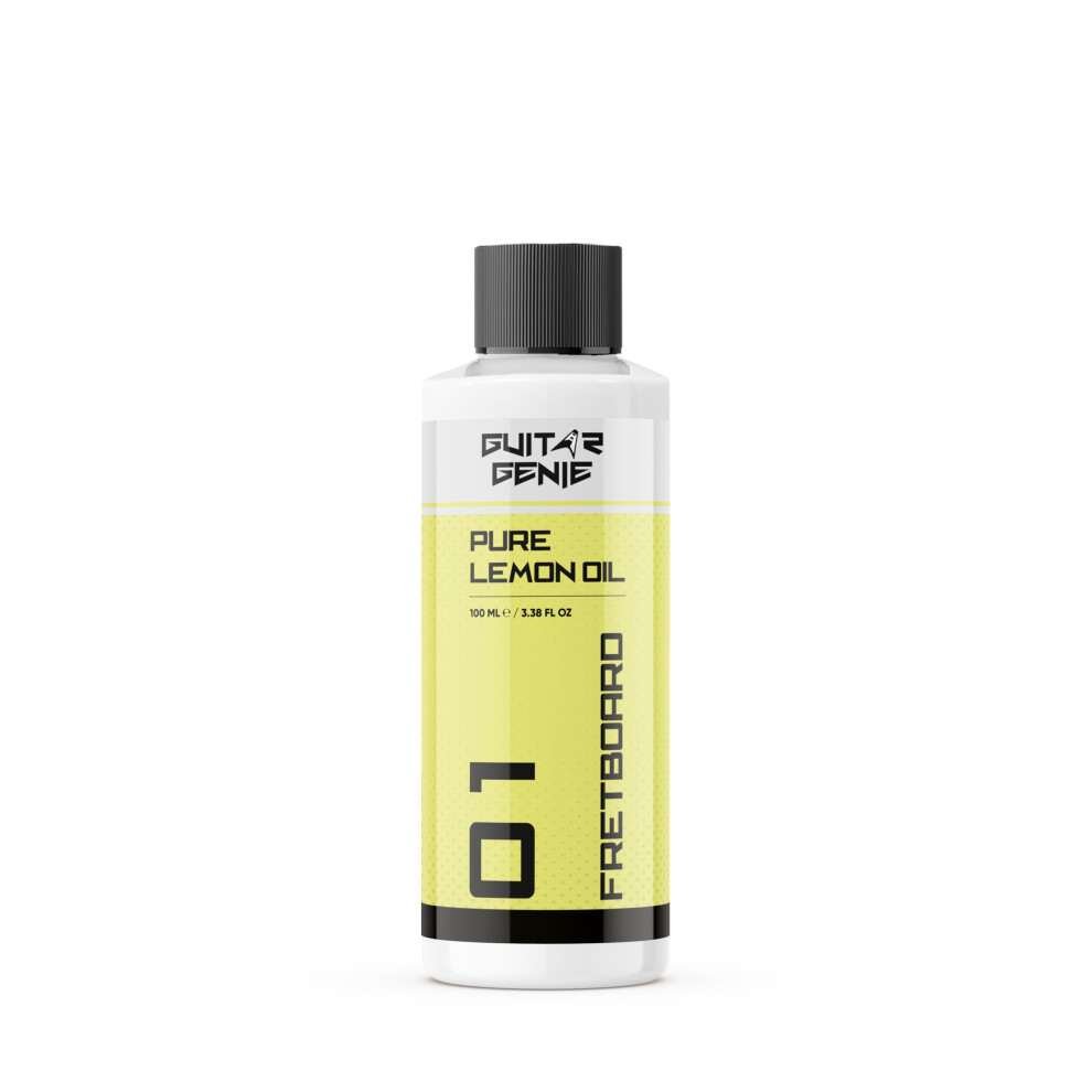 Guitar Genie - Lemon Oil - Guitar Fretboard Oil - Removes Dirt, Grease Build Up from Instrument - Conditions to Resist Dryness - 100ml