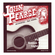 John Pearse Strings? 600L For Acoustic Guitar - Phosphor Bronze Wound - Light Gauge 12-53