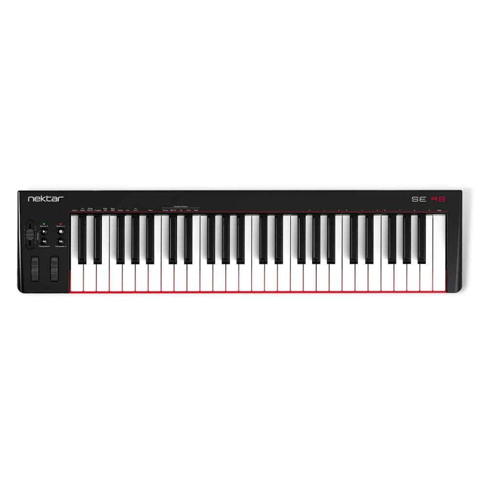 Nektar SE49 USB MIDI Keyboard Controller with Nektar DAW Integration,Black white Grey