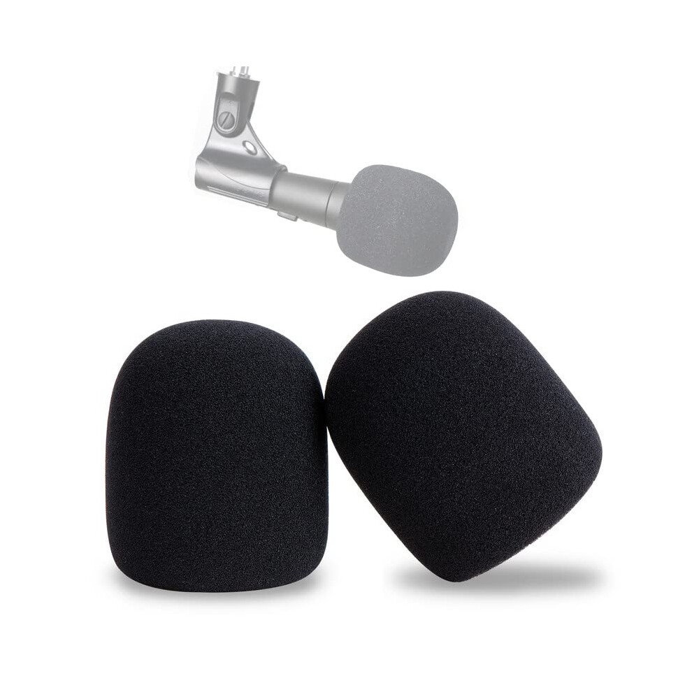 YOUSHARES Shure SM58 Microphone Cover Foam 2 Packs - Pop Shield, Microphone Pop Filter for Shure SM58 Dynamic Vocal Mic to Reduce Wind Noises