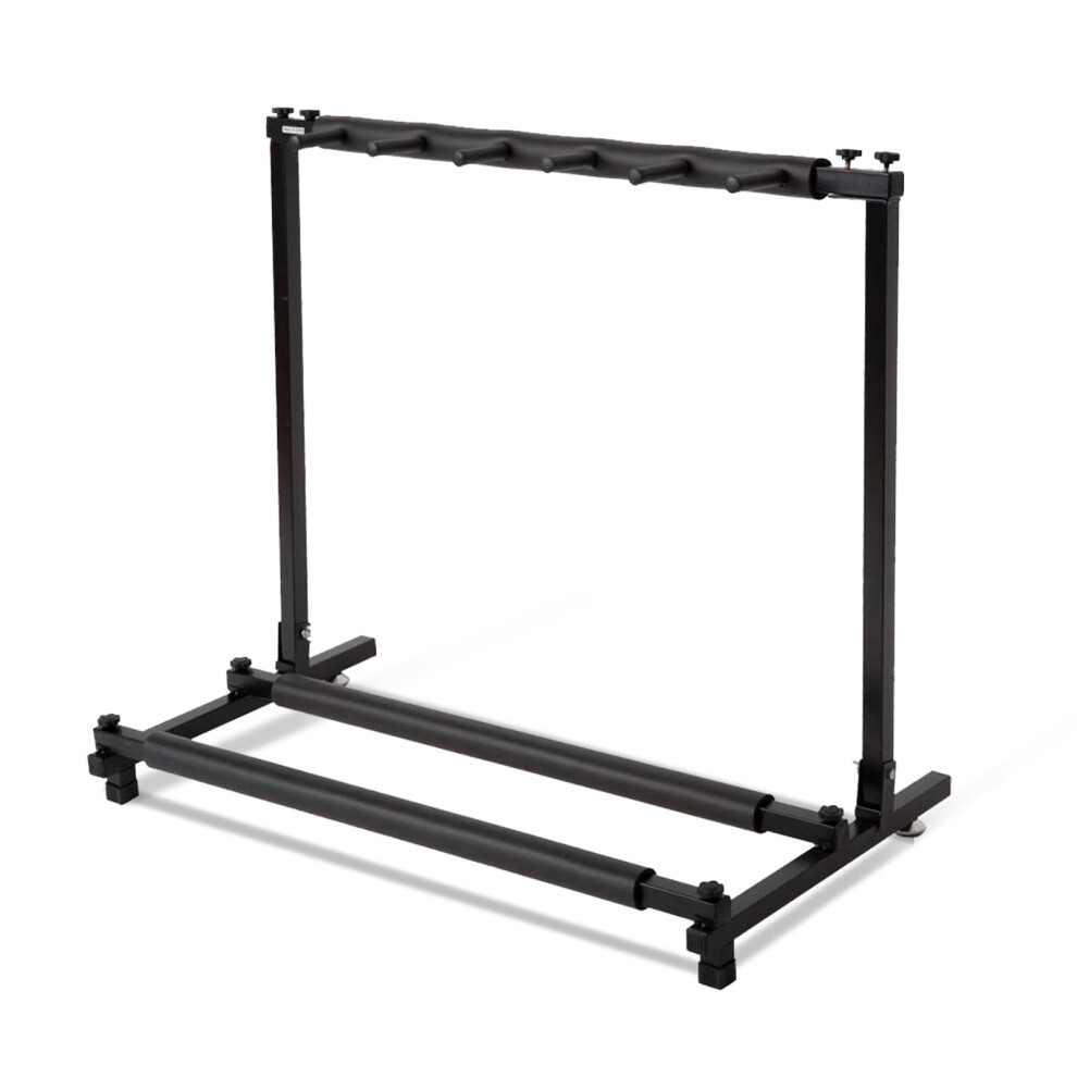 LALAHO 3/5/7/9 Multiple Guitars Stand Foldable Guitar Stand Musical Instruments Display Rack for Studio or Home (5 Holder)