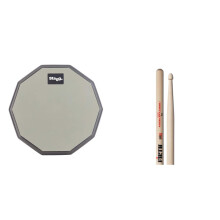 Stagg TD-08R Ten-Sided Shape Desktop Practice Pad, 8-Inch & Vic FIrth - American Classic? Drumsticks 7A - American Hickory - Wood Tip