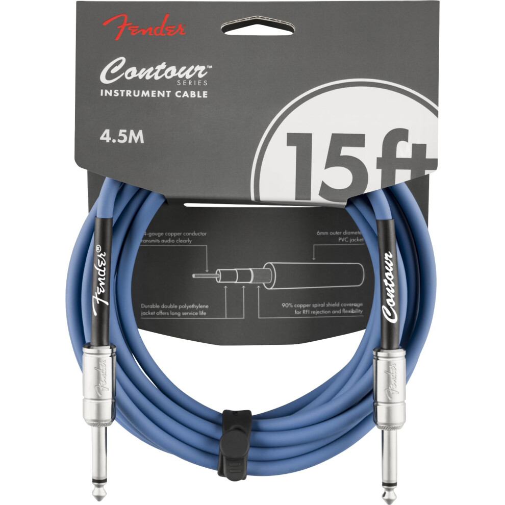 Fender Contour Series Instrument Cable (15ft STR/STR) in Lake Placid Blue-image-OPC-PJCGZW6-NEW
