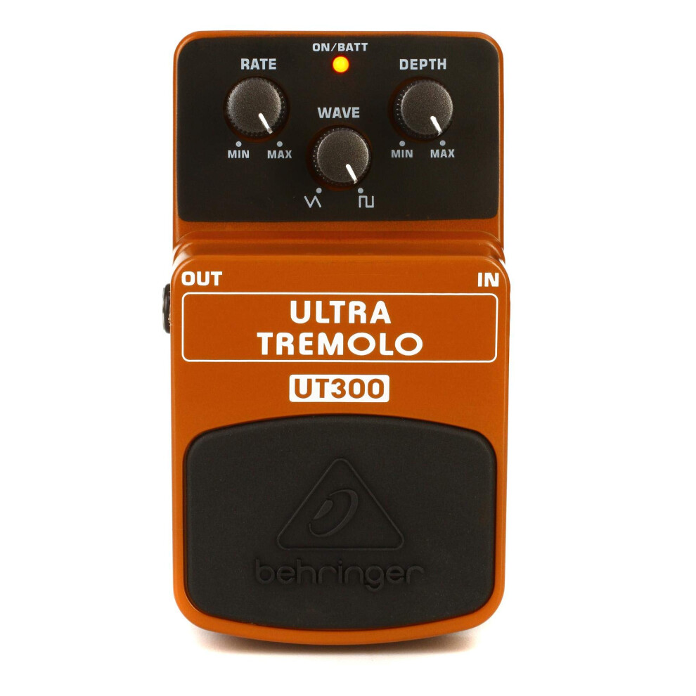 Behringer ULTRA TREMOLO UT300 Classic Tremolo Effects Pedal, Orange