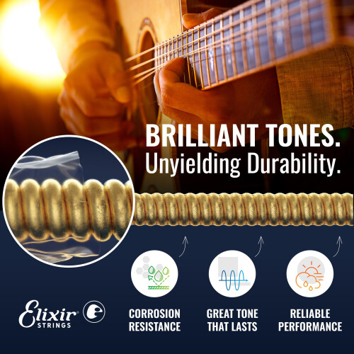Elixir 16152 Strings Phosphor Bronze 12-String Acoustic Guitar Strings w NANOWEB Coating, Light (.010-.047) 2