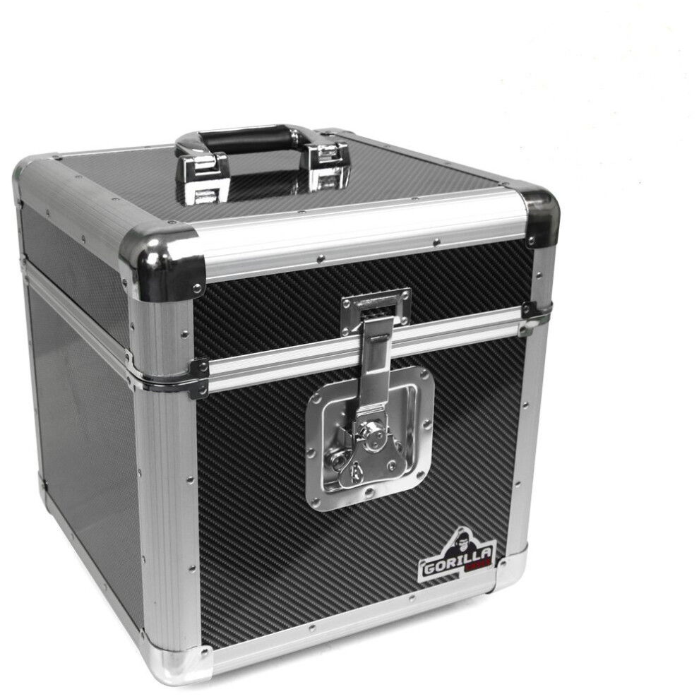 Gorilla Dj Black Gorilla Gc-Lp100 100X 12" Vinyl Record Storage Case Box (Carbon ) With Free Cleaning Cloth