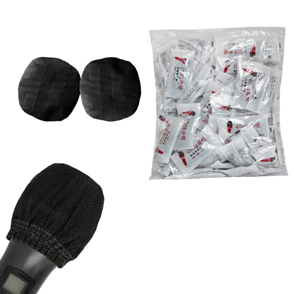 Sufang 100 Pcs Disposable Microphone Cover Non-Woven Windscreen Mic Co