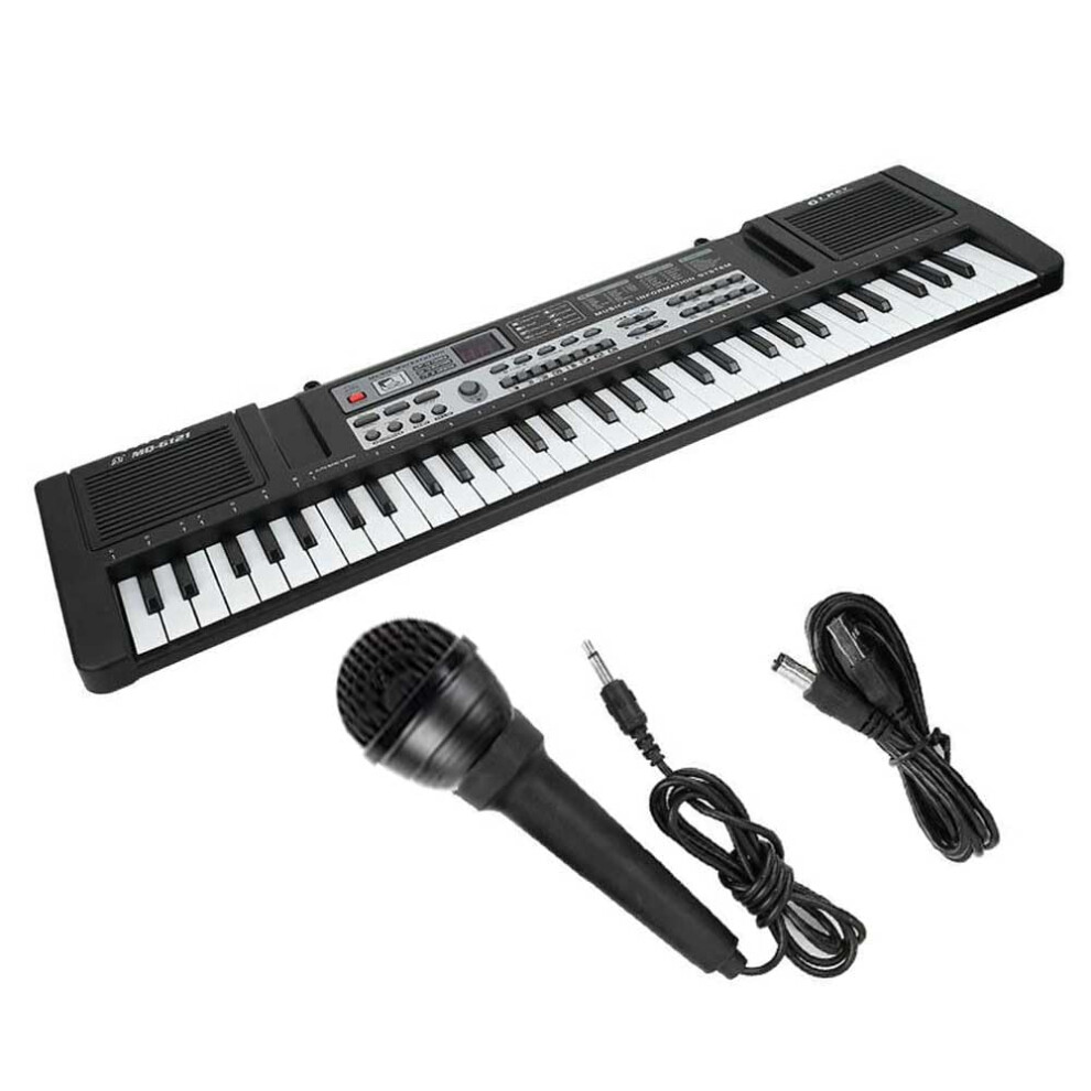 Gziztx 61 Key Keyboard Piano with Microphone, Speakers, Portable Electric Keyboard Piano for Beginners, 16 Tones, 10 Rhythms, 6 Demos, 8 Percussion