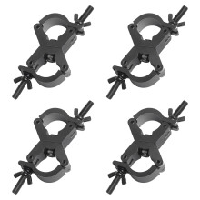 Jindaaudio 30-35mm (1.18-1.38") Swivel Truss Clamps (4-Pack) ? 44lb/20kg Load, Aluminum O-Clamps for DJ Lights & Stage Rigging